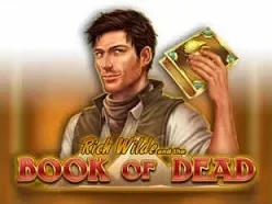 Book of Dead slot met Egyptische tempel en gouden boek